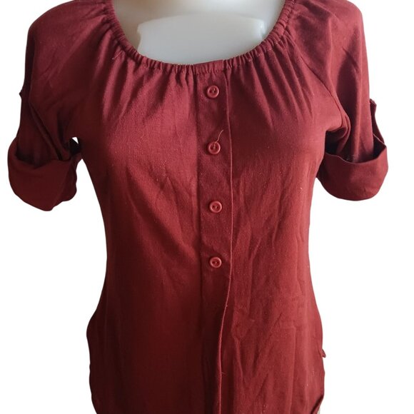 Vintage Medium Womens Peasant Top Blouse Pullover 1970's Boho Hippie - Picture 1 of 5
